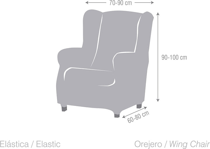 Eysa Dorian elastisch Sofa überwurf ohrensessel, Chenille, 09-orange, 37 x 9 x 29 cm, 09-orange