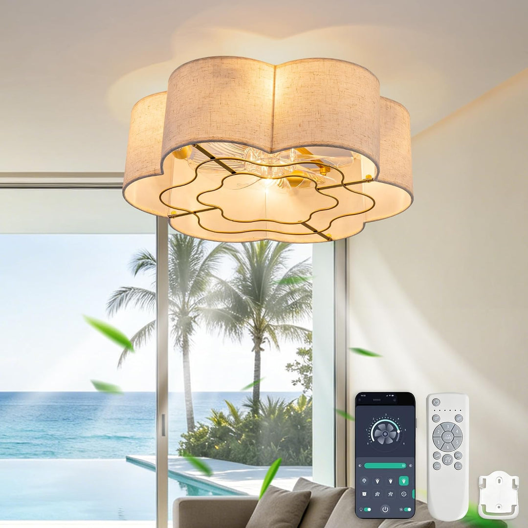 Deckenventilator 19 Zoll ABS-Flügel App+FB 6 Stufen reversibel leise