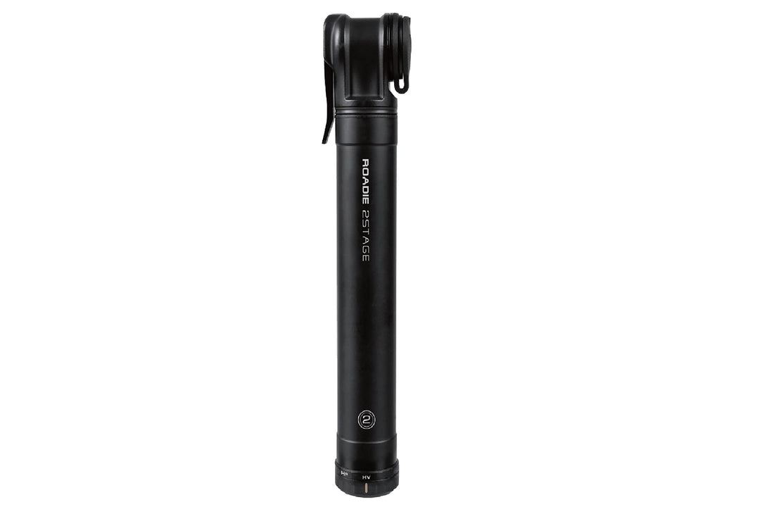 Topeak Roadie 2 Stage Mini Rennrad Fahrrad Pumpe schwarz