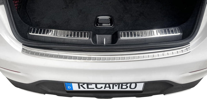 RECAMBO Ladekantenschutz Edelstahl kompatibel für Mercedes GLC Coupe C253 | BJ ab 2016 - matt gebürs