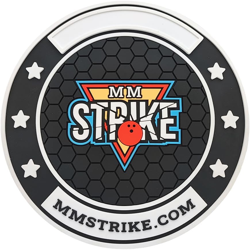MMSTRIKE 2x Bowling Shammy Leather Replaceable Pads + Black&amp;White GripFlex Rubber Base Disc-Hook &amp; L