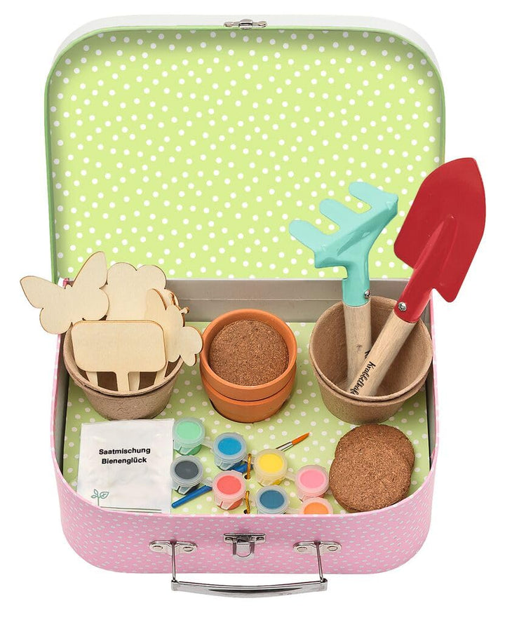 moses 016168 Krabbelkäfer Blumenkoffer-Gartenset, grosses Mal DIY-Set zum Säen, Anzüchten, Pflegen u