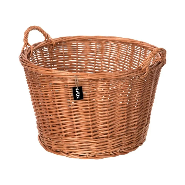 Allzweckkorb gross rund Weide geflochten zwei Griffe robuster Korb 42cm