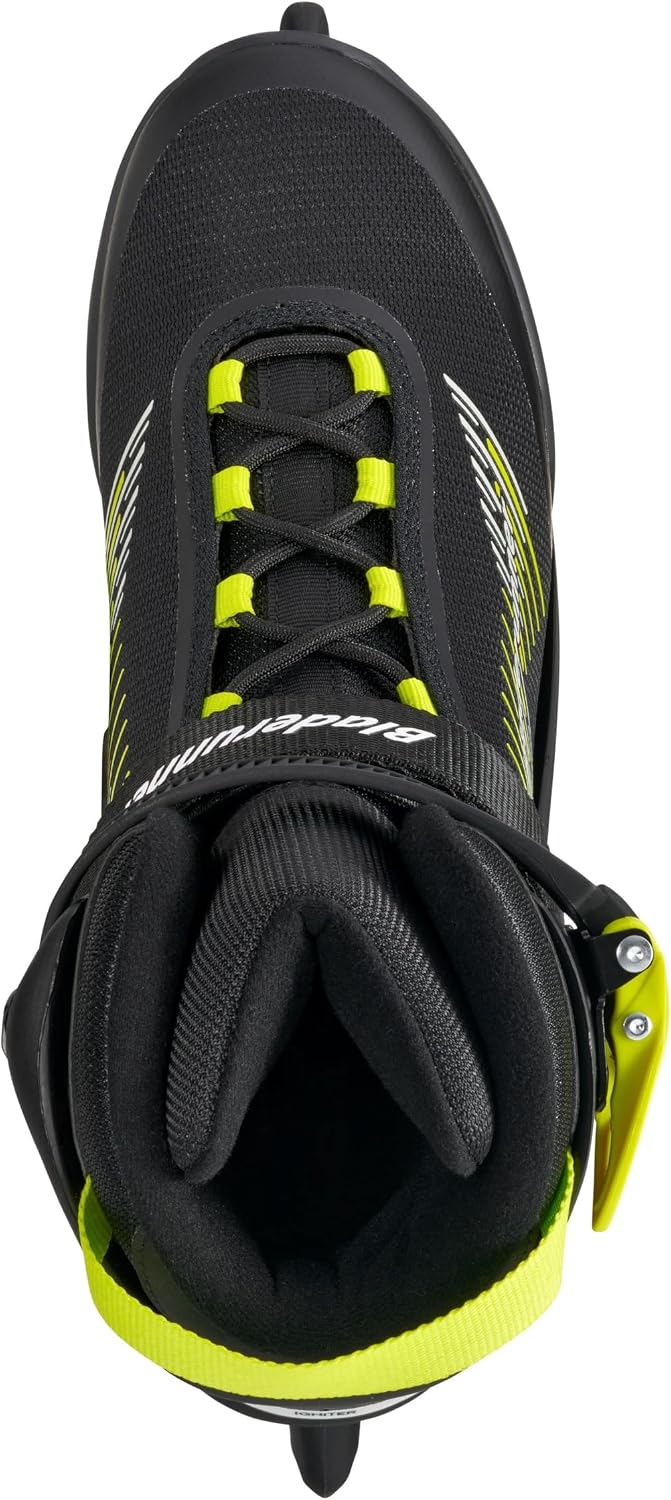 Bladerunner Igniter Ice Allround-Schlittschuh für Freizeitläufer, Herren, Schwarz/Limette 42.5 (UK: