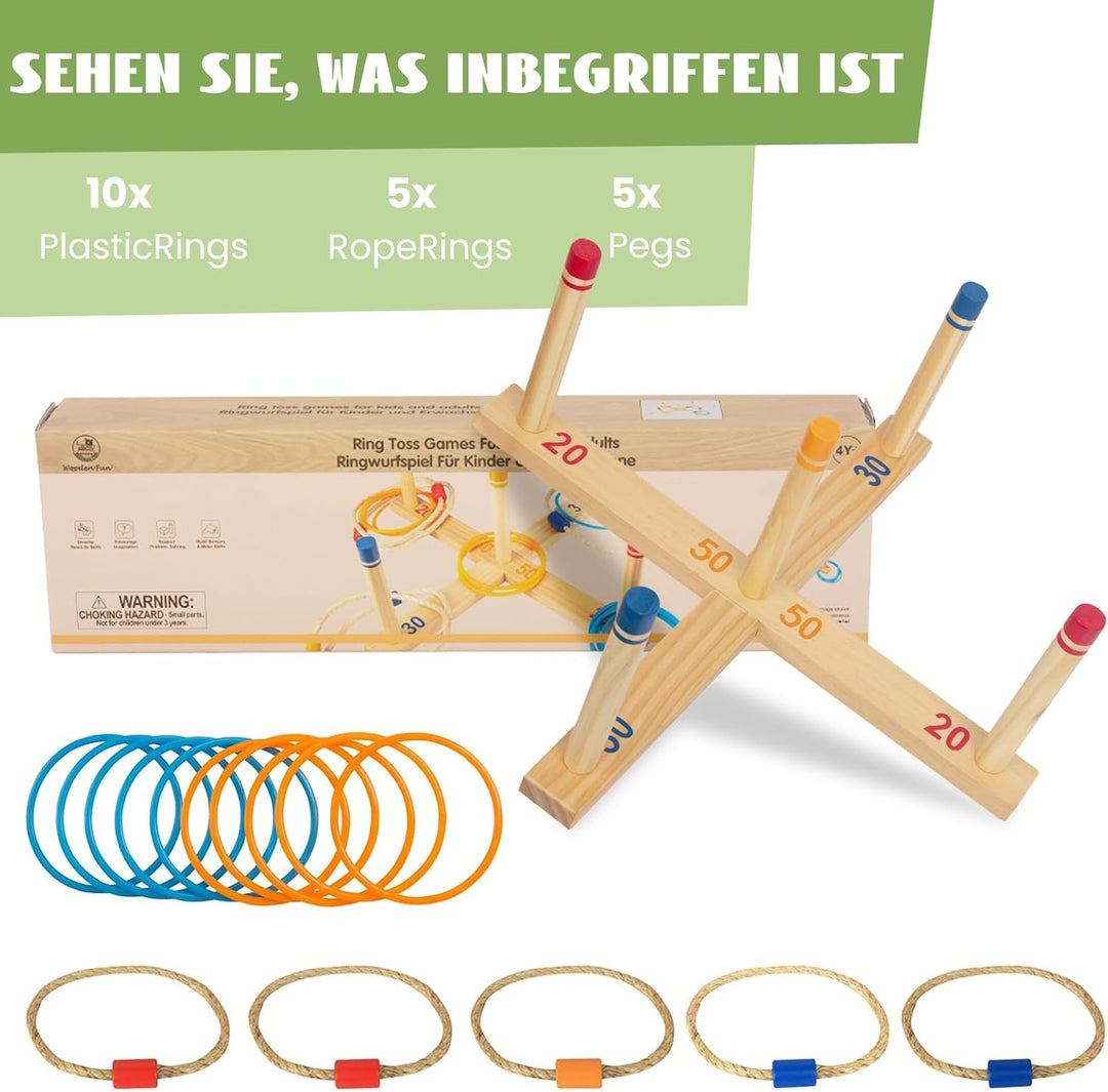 Ringwurfspiel Kinderspiele - Spiele für draussen - werfen den Ring für Kinder und Erwachsene – ringw
