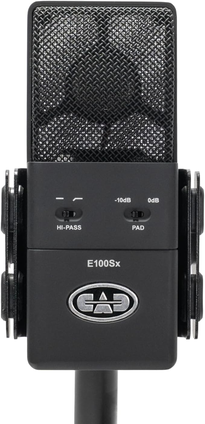 CAD Audio E100SX Superniere Kondensatormikrofon mit grosser Membran, Schwarz E100SP - Studio-Pack, E