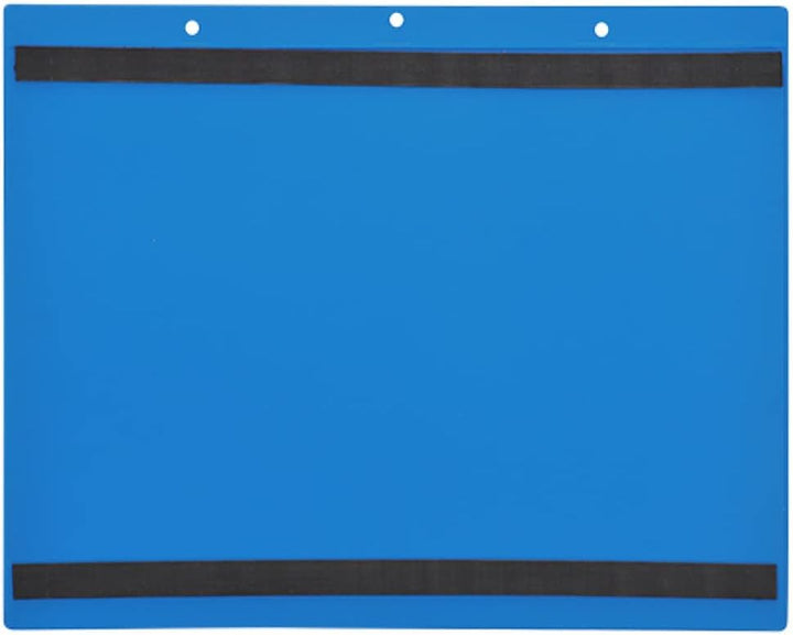 Magnettasche mit 2 Magnetstreifen A4 quer, 25 Stück Blau