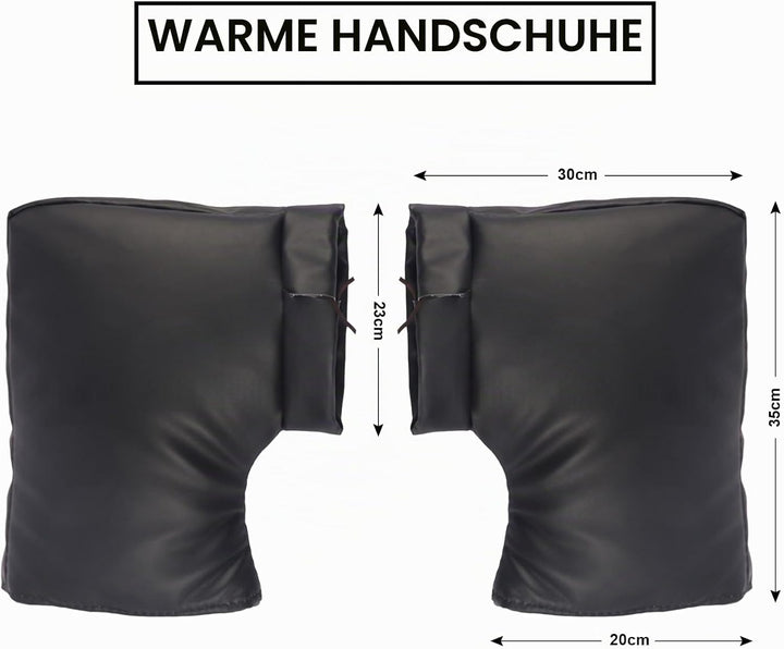 FINEVERNEK Beinschutz für Motorroller, Motorrad beinschutzdecke Roller Winter mit Lenker Handschuhe,