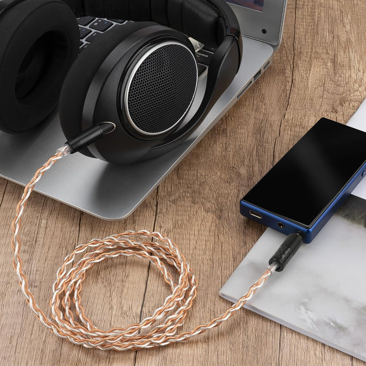 Geekria Apollo 5N Kupfer-Silber gemischtes Audiokabel kompatibel mit Sennheiser HD-599 579 569 559 5