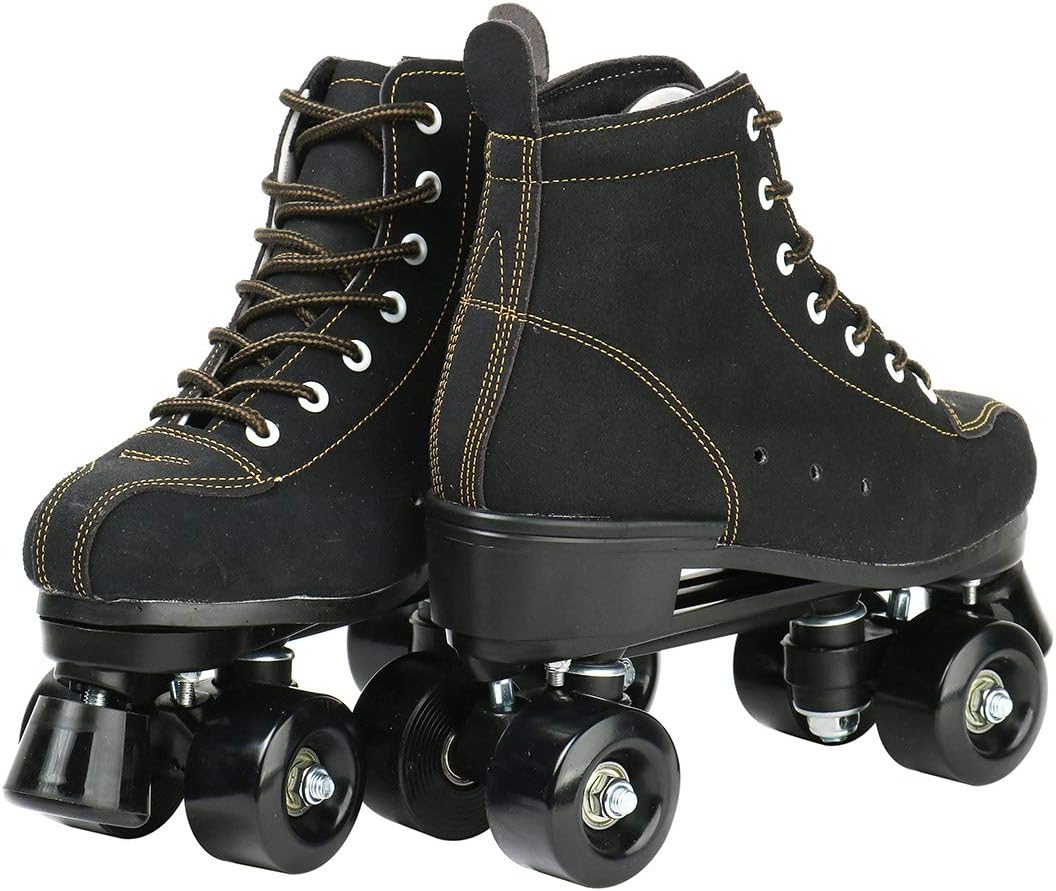 wilverz Rollschuhe Doppelreihige Rollschuhe Verstellbare Vierrad-Rollschuhe für den Aussenbereich, G
