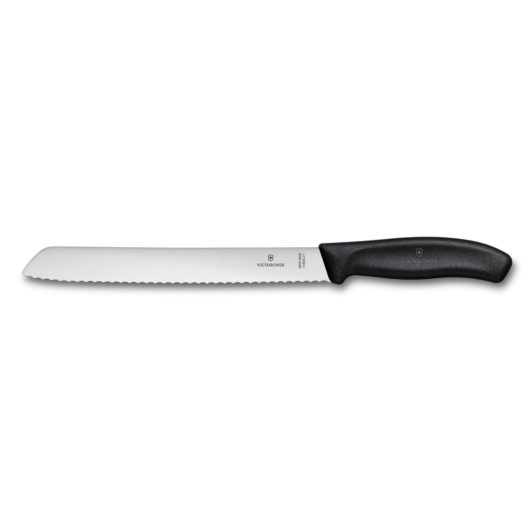 Victorinox, Swiss Classic, Profi Brotmesser, Extra Scharfe Klinge, Wellenschliff, 21 cm, Robuster Ku