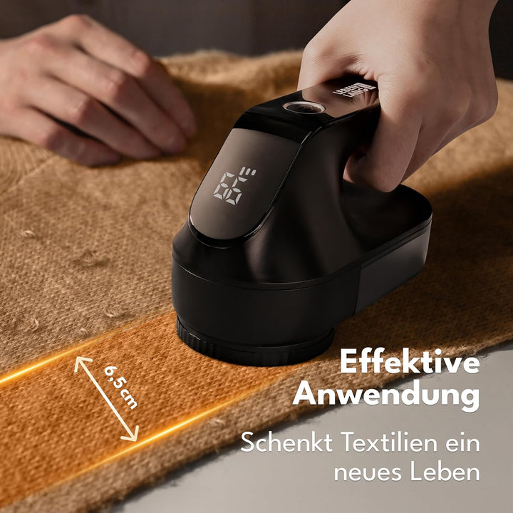 LEBENLANG Fusselrasierer Elektrisch 2000mAh - Inkl. LED Anzeige &amp; Reinigungspinsel I Bis zu 2h Laufz