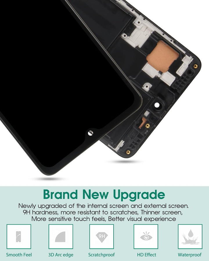 SRJTEK Kompatibel für Samsung Galaxy A71 4G LCD Display Touch Screen Matrix Digitizer Ersatz für A71