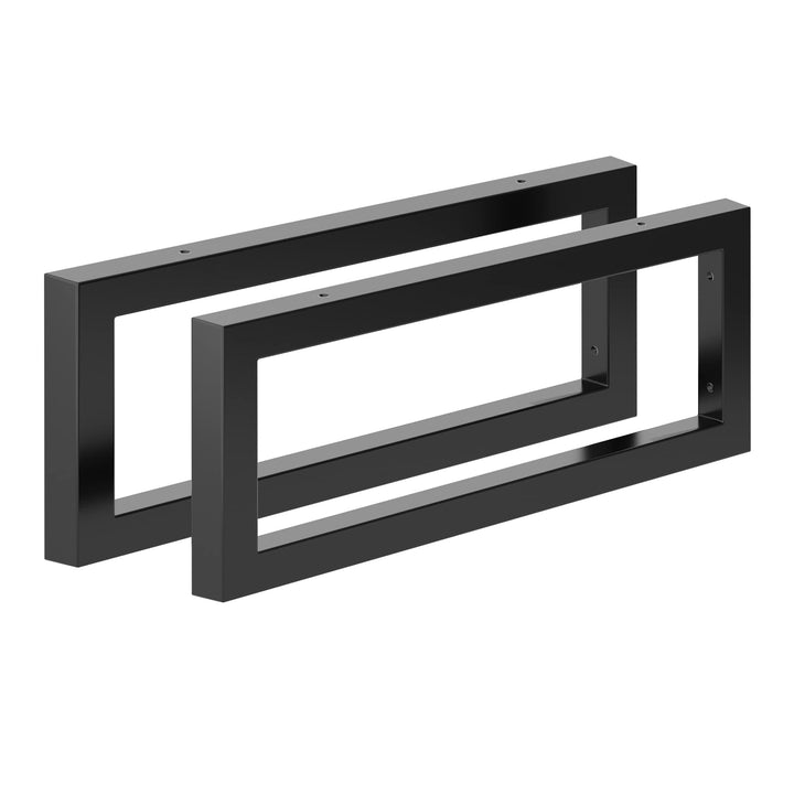 2x sossai® Stahl Waschtischkonsole 50 cm, schwarzmatt für Waschbecken Waschtisch, 50 cm