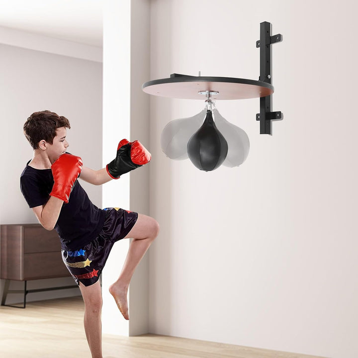 Speed Bag Plattform Für Boxtraining Mit Stahl Holz Und PU 30 cm Höhenverstellbar Leise Wandmontage H