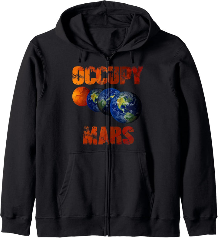 Besetzen Sie Mars Terraform Space Astronomy Alien Kapuzenjacke