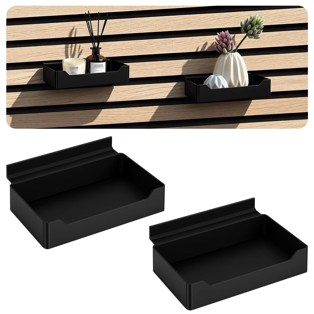 Meetory Zubehör für Akustikpaneele - 2 Stück Regal für Akustikpaneele Ohne Bohren Wandorganizer Wand