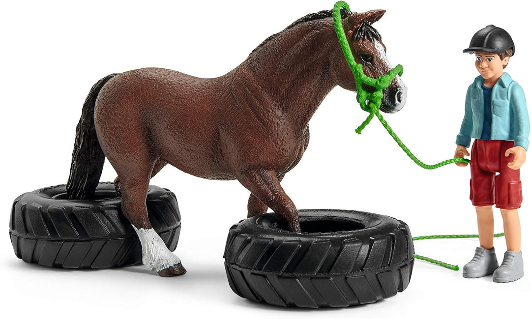 Schleich Farm World | Pony Agility Rennen 42482 | 26 Teile Standardverpackung, Standardverpackung