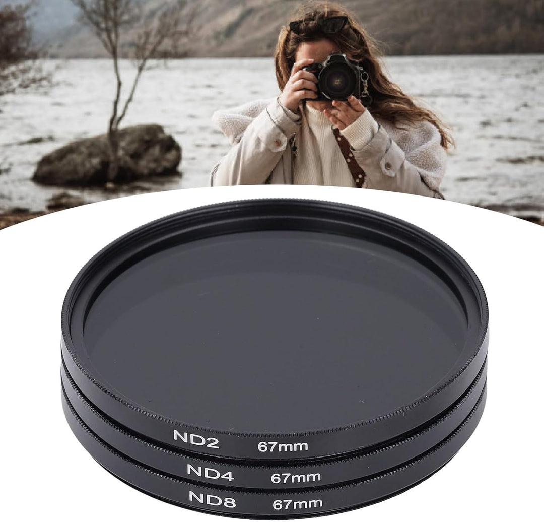 ciciglow ND-Filterset, mit ND2-Filter, ND4-Filter und ND8-Filter, HD-Mehrschichtbeschichtung, Anti-Ü