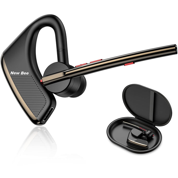 New bee Bluetooth Headset mit Mikrofon Bluetooth V5.2 Wireless Headset 24Hrs Sprechzeit CVC8.0 Dual
