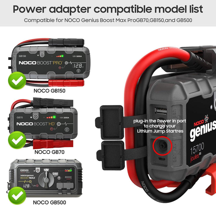 KFD Ladegerät KFZ Netzteil für GB70 GB500 GB251 GB250 GB150 GB70 Boost HD 2000A 12V UltraSafe Starth