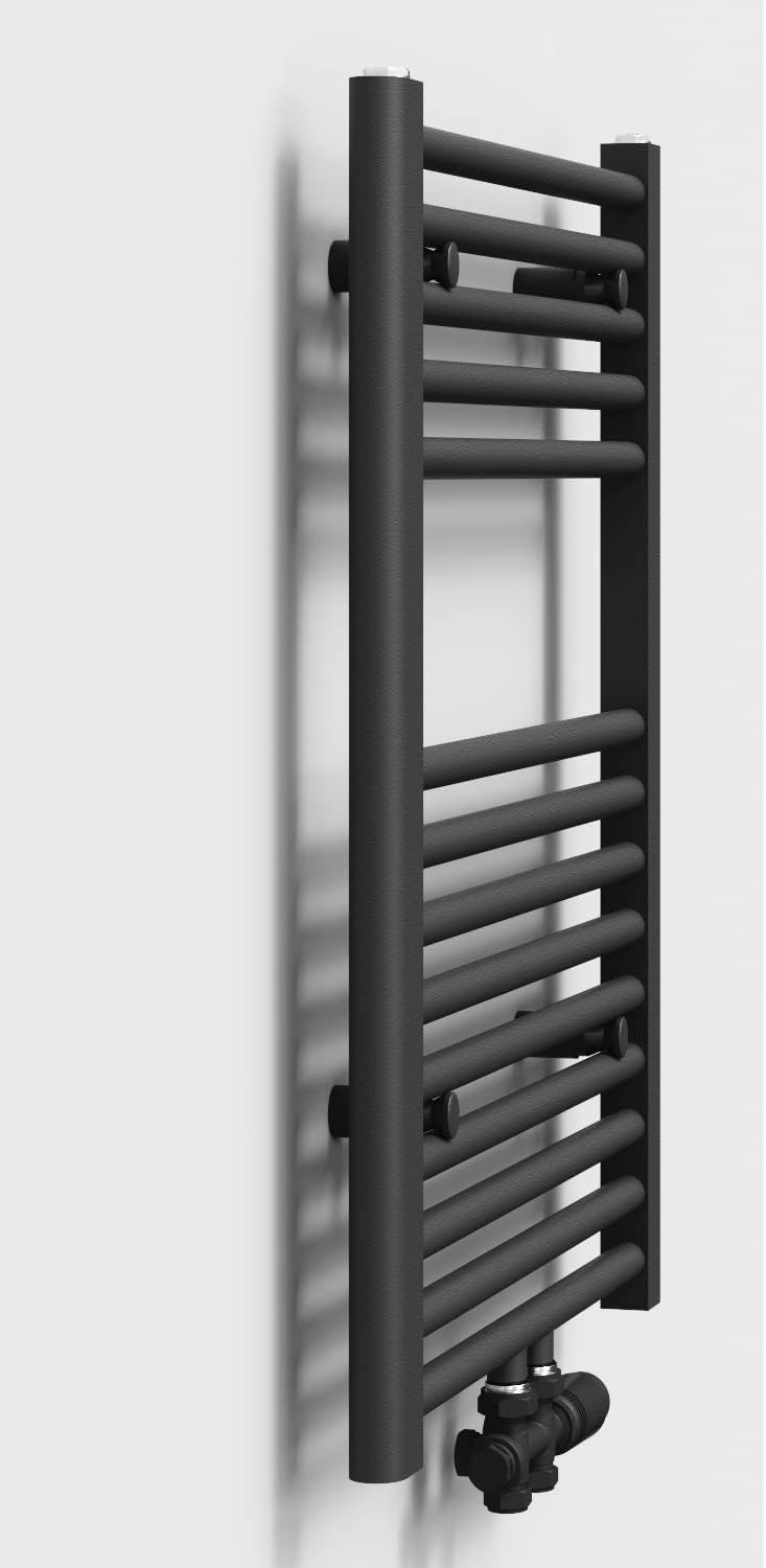 Badheizkörper 500x700 mm Handtuchheizkörper Mittelanschluss Handtuchwärmer Heizkörper für bad, Anthr