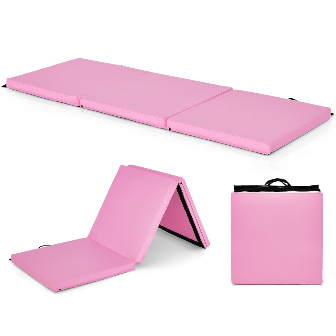 COSTWAY 180 x 60 x 5 cm Weichbodenmatte klappbar, Gymnastikmatte tragbar, Yogamatte wasserabweisend,
