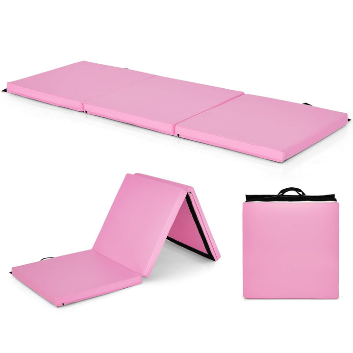 COSTWAY 180 x 60 x 5 cm Weichbodenmatte klappbar, Gymnastikmatte tragbar, Yogamatte wasserabweisend,