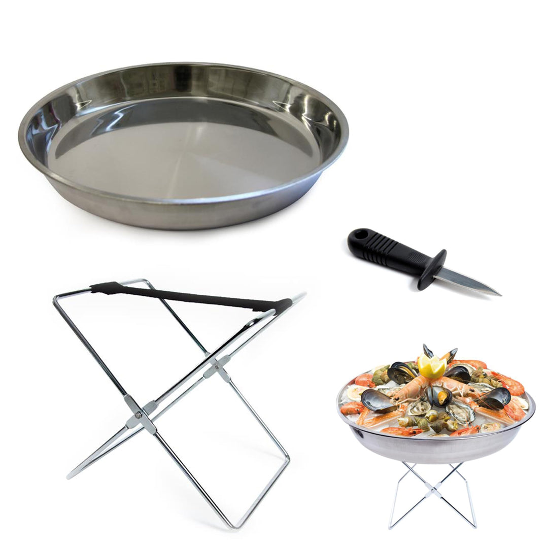 Saveur &amp; Dégustation Meeresfrüchte-Tablett, Stahl, One Size