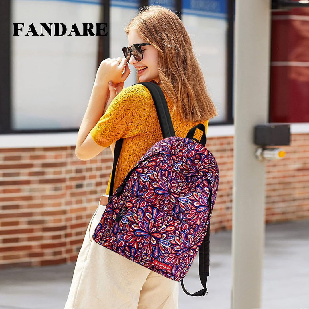 FANDARE Schulrucksack Galaxy Schultasche Junge Mädchen Rucksäcke Schulranzen mit Mäppchen Teenager T