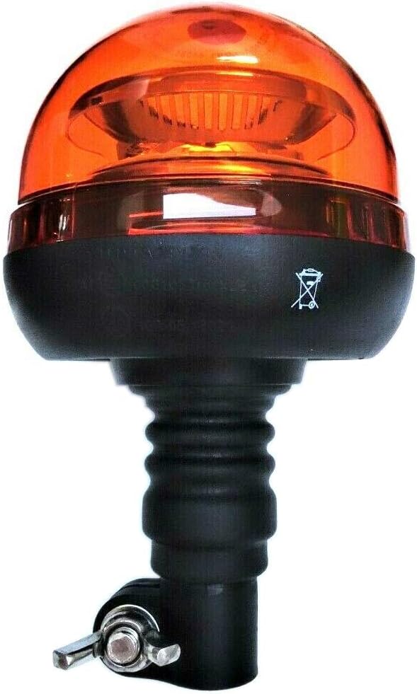 Orange LED Rundumleuchte Warnleuchte 45 LED 12V 24V R65 R10 E9 Drei-Licht-Modus