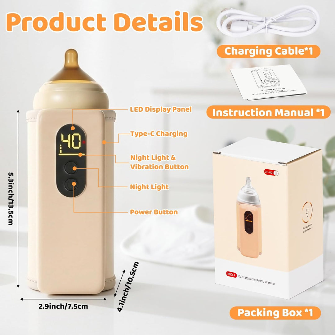 Tragbarer Babyflaschenwärmer mit Vibration-Shaker für Babymilch