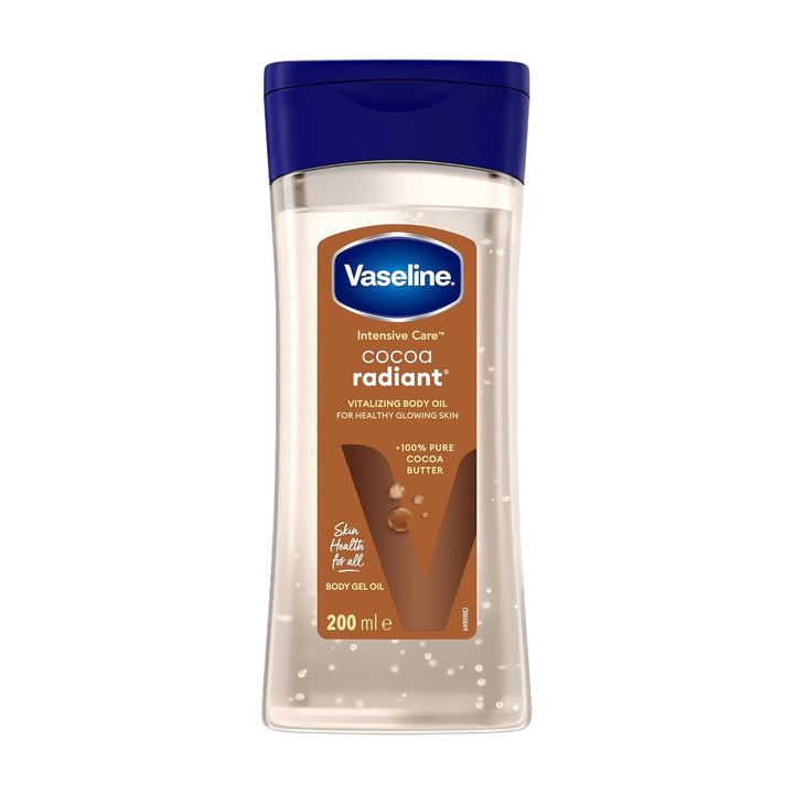 Vaseline Intensive Care Cocoa Radiant für strahlende Haut, Körpergelöl mit reiner Kakaobutter + rege