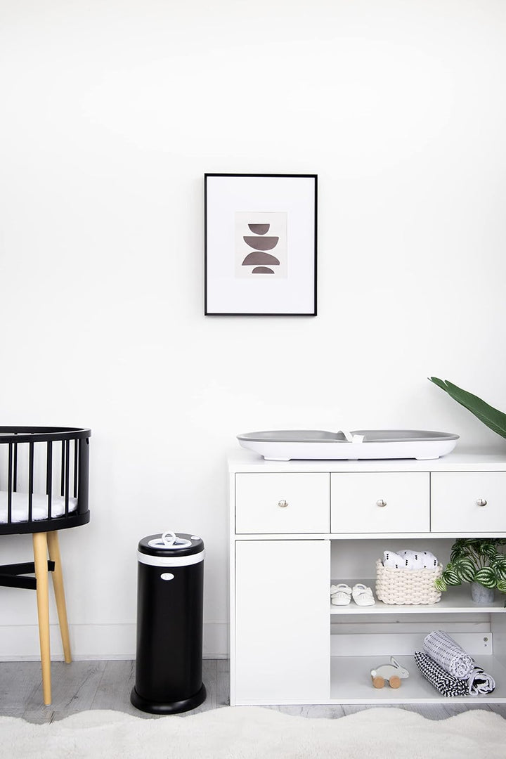 Ubbi Steel Odor Locking Nappy Disposal Bin, No Special Bag Required Money Saving, Awards-Winning, Mo