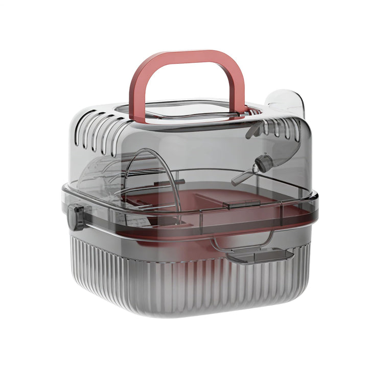 Hamster-Reisebox | mit Laufrad, Portable Box - Kleintier-Reisekäfig für Kaninchen, Mäuse, Meerschwei