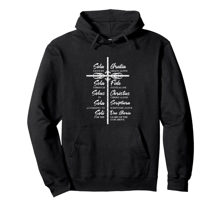 Religiöser Glaube Sola Gratia 5 Solas Reformation Pullover Hoodie