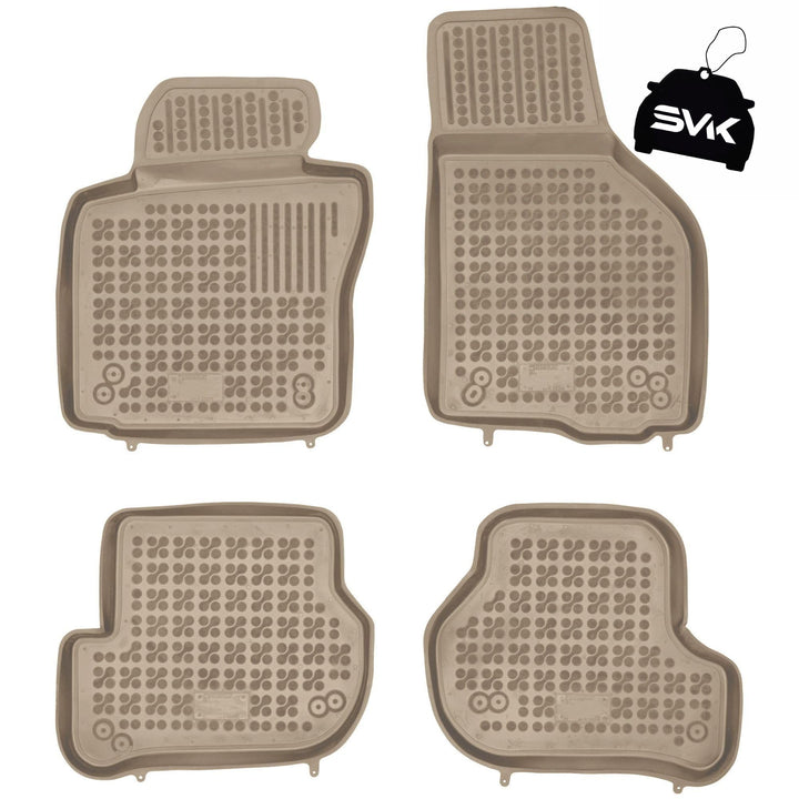 SMK Beige Auto fussmatten gummimatten passt für Volkswagen Golf V 2007-2009 fussmatten Auto für alle