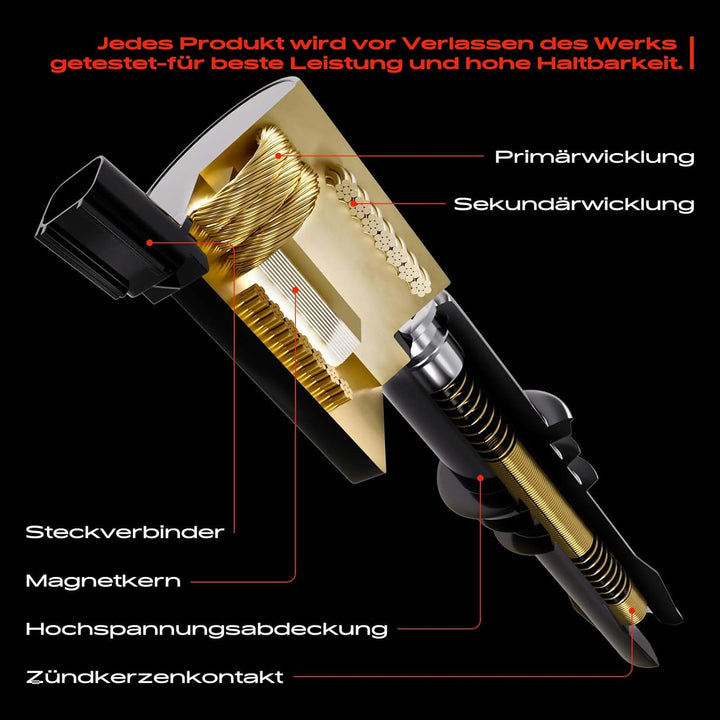 Frankberg 4x Zündspule Kompatibel mit A1 A3 A4 A5 A6 A8 Q3 Q5 TT Golf V VI J.e.t.t.a III P.a.s.s.a.t