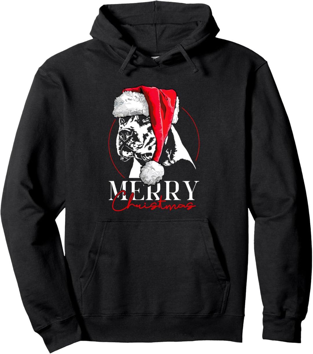 Santa Dogo Argentino Merry Christmas Weihnachten Hunde Pullover Hoodie