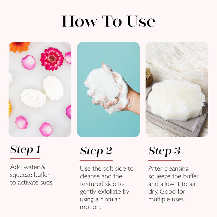 Spongellé Pedi-Puffer – Reinigen, Peeling &amp; Polieren der Füsse – Freesie Birne, Freesie Birne