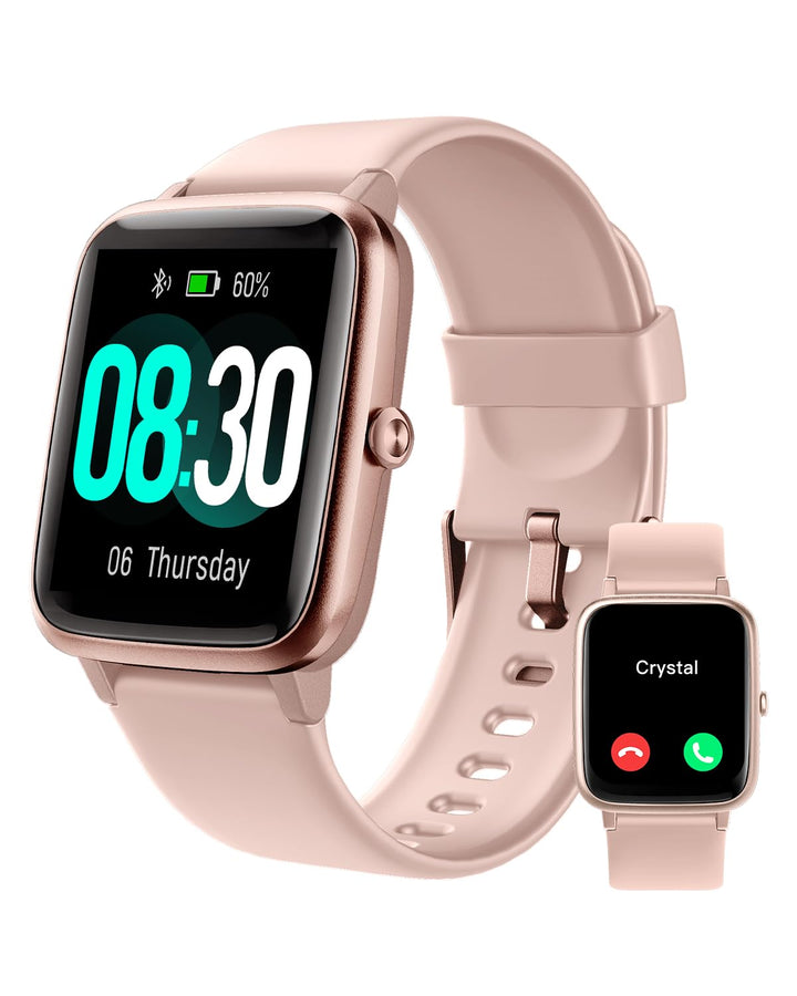 GRV Smartwatch für Damen Herren mit Telefonfunktion,Fitnessuhr mit Herzfrequenzmessung,SpO2,Schrittz