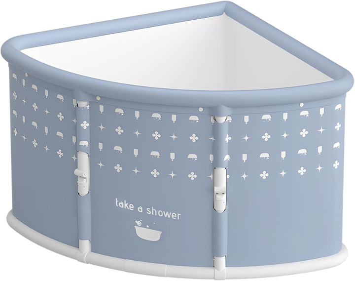 Faltbare Badewanne in Fächerform, tragbare Badewanne für Erwachsene, grosse faltbare Eckwanne, freis