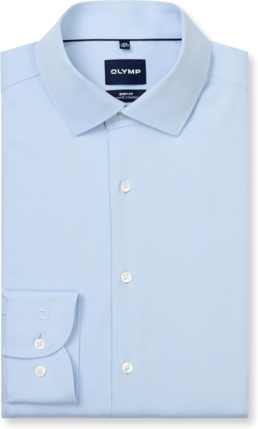 OLYMP Herren Oberhemd Langarm 073464,Twill,Level 5 Body fit (15.05.2015 - F16),Modern Kent 37 Bleu,