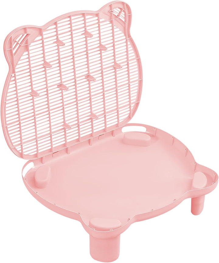 Katzentoilettenrampe mit Filterfunktion, 51 * 40.5 * 15cm, bis 15kg, Katzentreppe für Toilette mit R