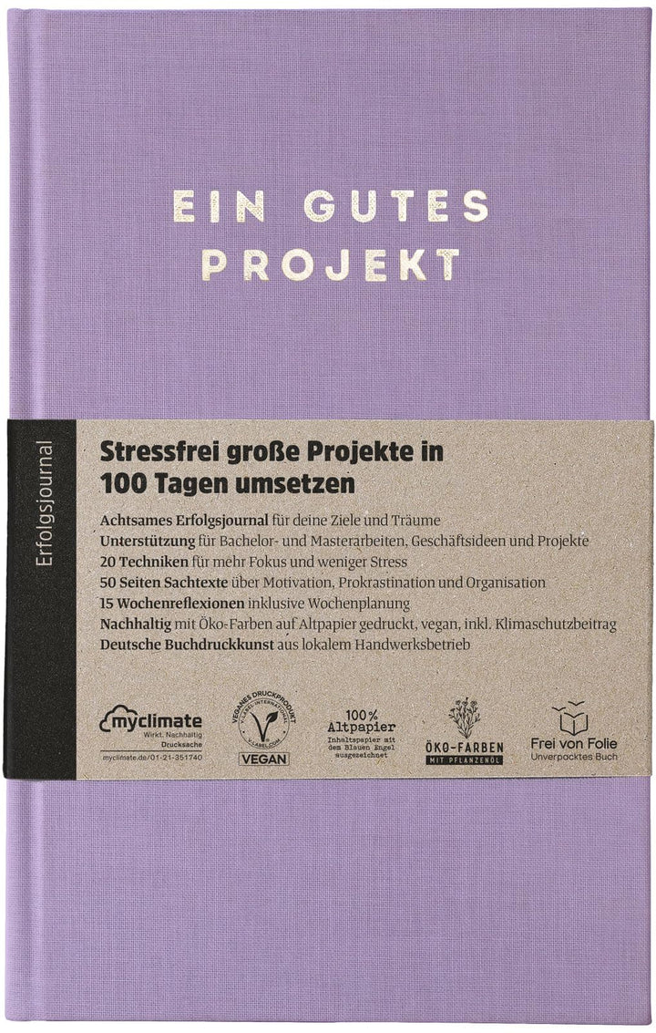 Ein gutes Projekt: achtsames erfolgsjournal für 100 Tage | Ziele erreichen ohne Burnout | klimaneutr