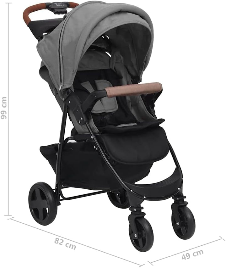 vidaXL Kinderwagen 2-in-1 Klappbar Kombikinderwagen Kinder Baby Buggy Sportwagen Reisebuggy Babywage