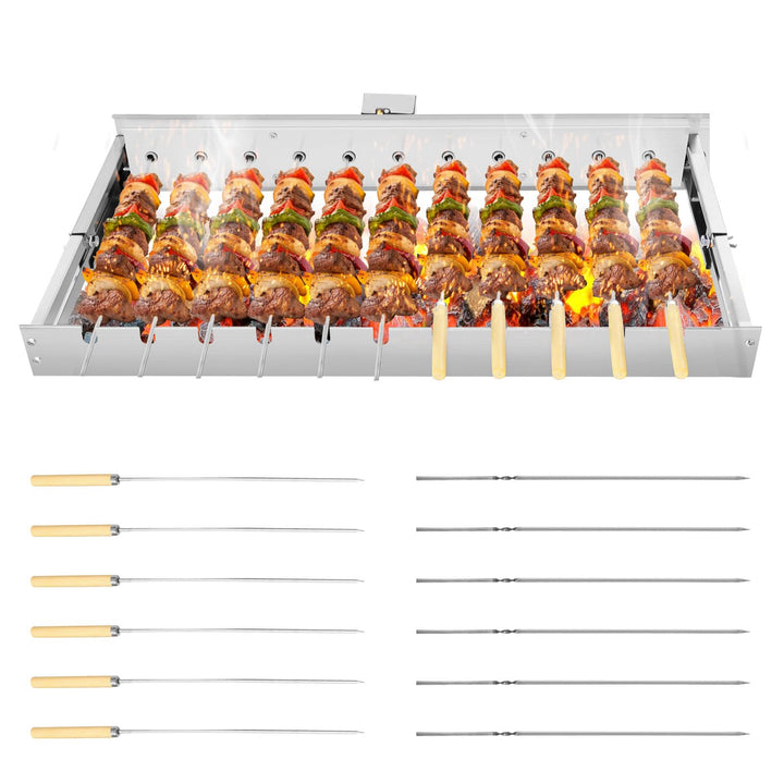 Drehspiesse, Grillspiess Pro - Elektrischer Spiessdreher, Universeller BBQ Rotisserie Set mit Motor