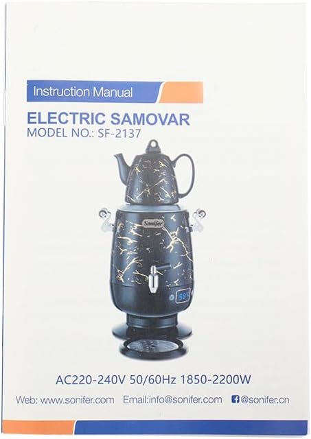 Elektrischer Samowar 4L Semaver Edelstahl – Teekocher mit 1L Keramikkanne