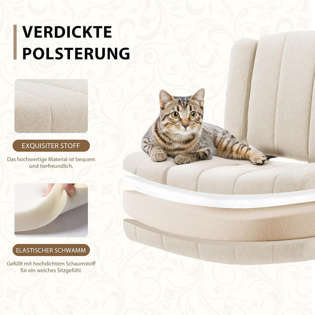 Vigosit Criss Cross Chair mit Rädern, verstellbarebreite Armlehne Criss Cross Chair, Anti-Grip-Stoff
