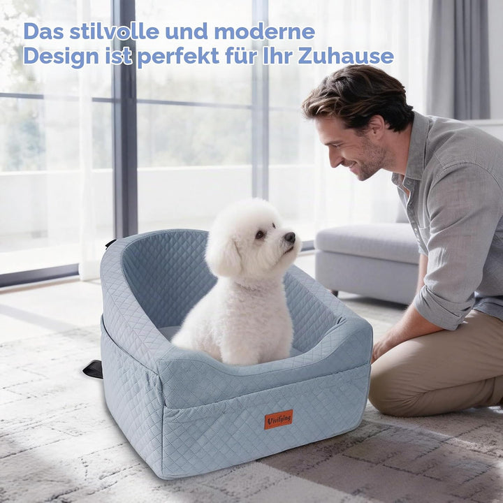 Vivifying Hunde Autositz für kleine bis mittlere Hunde, Waschbarer Hundesitz Auto mit Sicherheitslei